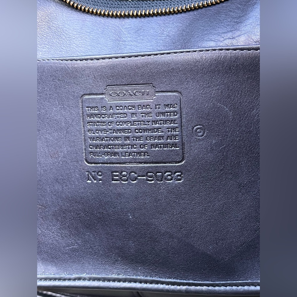 Vintage Coach Ergo Pocket Zip 9033 Navy Blue - Picture 3 of 12